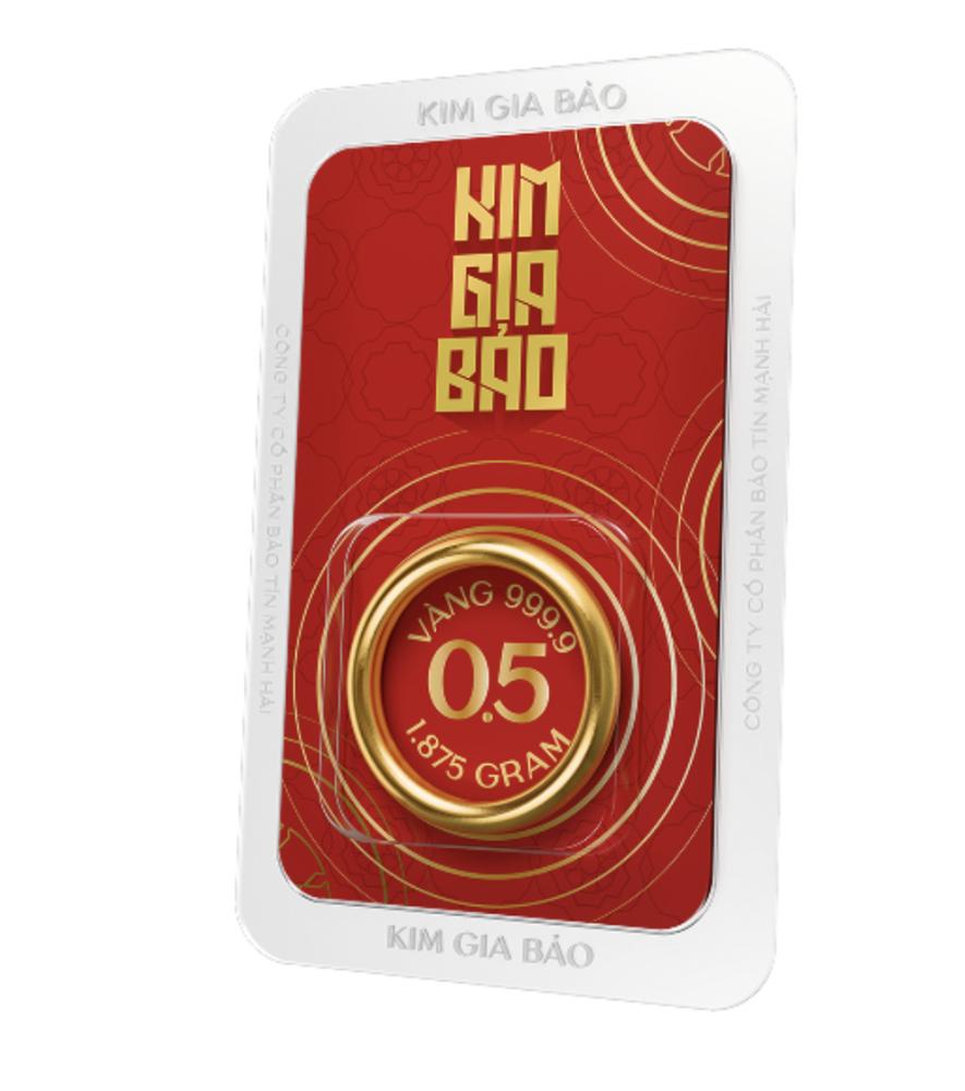Nhẫn tròn ép vỉ Kim Gia Bảo 0.5 chỉ