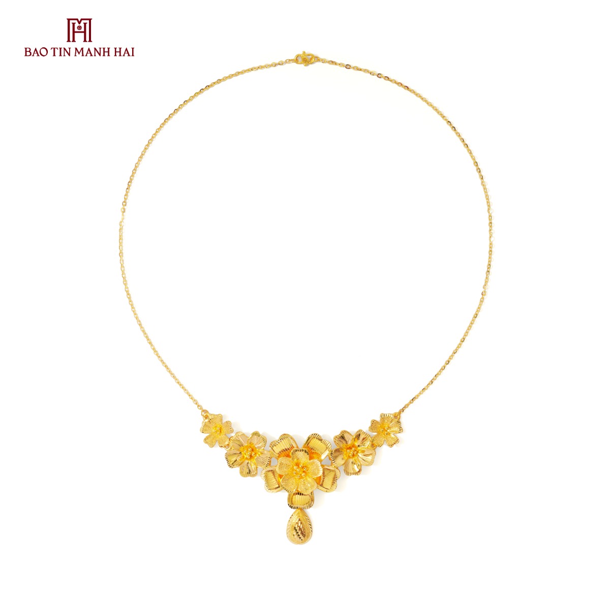 Dây chuyền liền mặt hoa vàng 24K CN 24D2V49KD0-511043-023