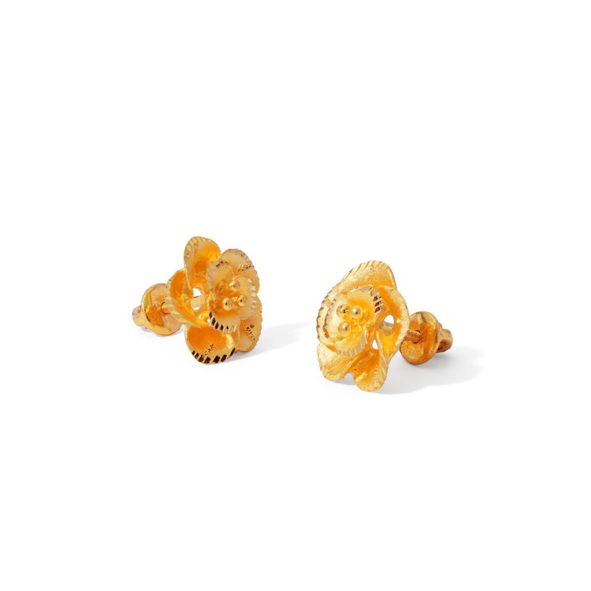 Bông tai hoa vàng 24K 24BTV49KD0-210008-0037