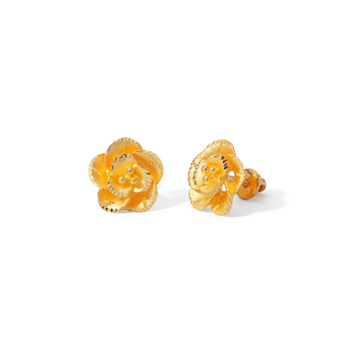 Bông tai hoa vàng 24K 24BTV49KD0-210008-0037