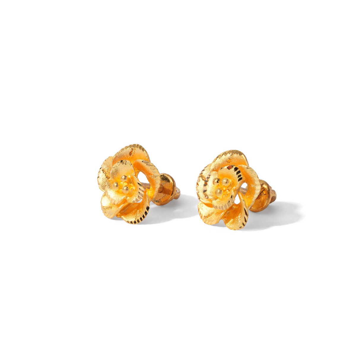 Bông tai hoa vàng 24K 24BTV49KD0-210008-0037