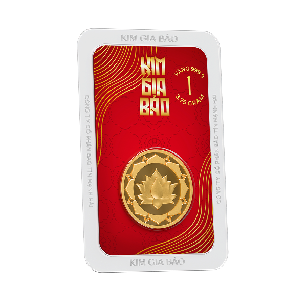 Đồng Xu Kim Gia Bảo Hoa Sen, loại 1 chỉ - 24K (999.9)