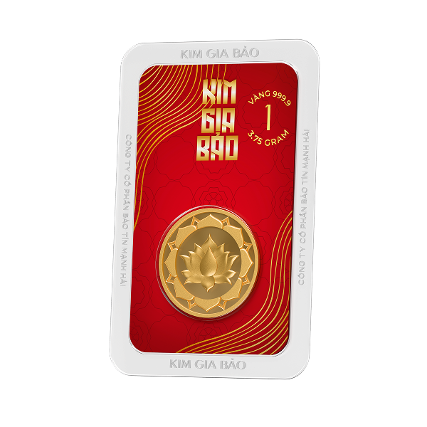 Đồng Xu Kim Gia Bảo Hoa Sen, loại 1 chỉ - 24K (999.9)