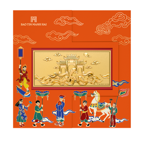 Vàng Đăng Khoa & Công Danh - Cá chép vượt Vũ Môn (3 Cá)