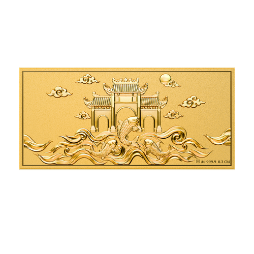 Vàng Đăng Khoa & Công Danh - Cá chép vượt Vũ Môn (3 Cá)