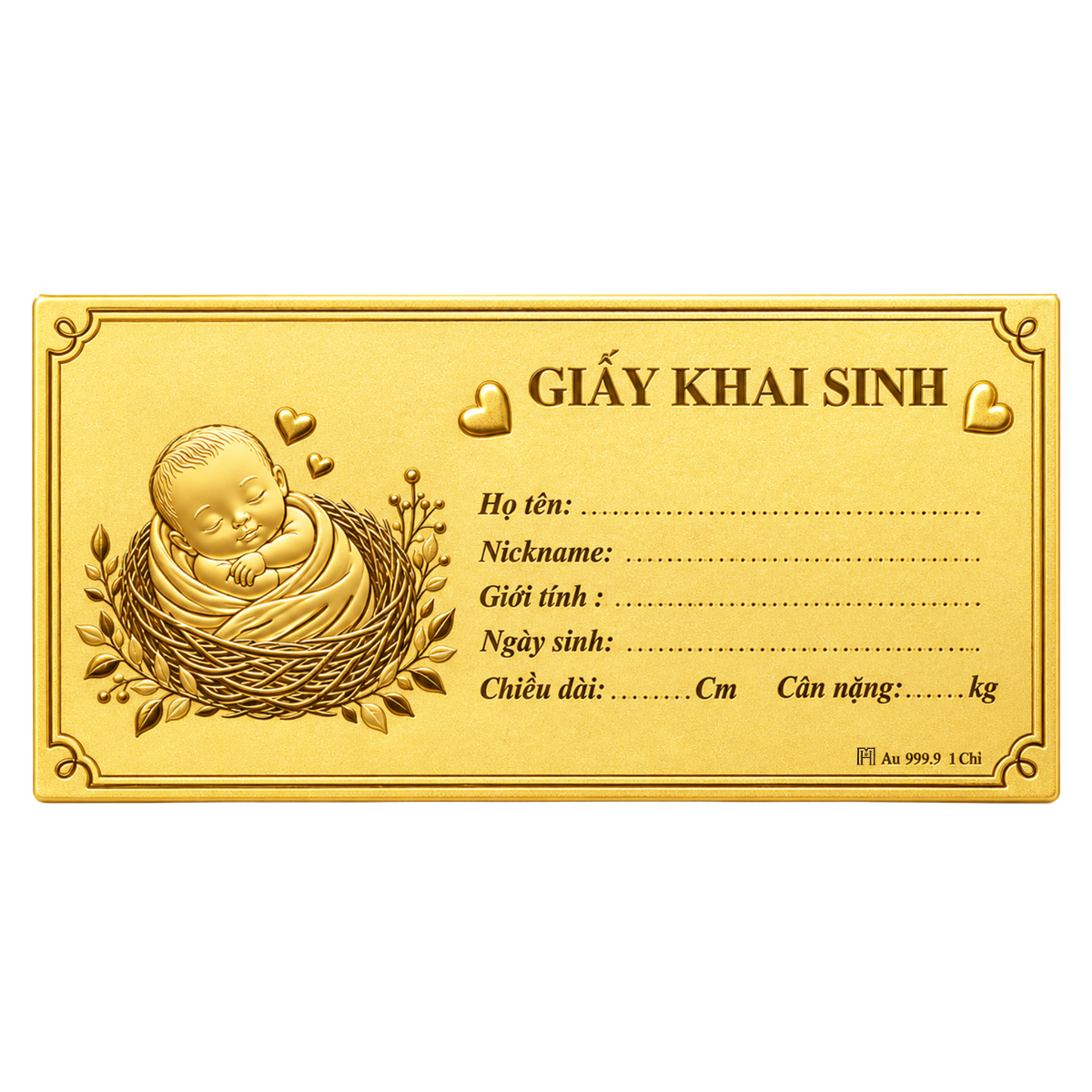 Vàng Phúc Bảo Đầu Đời - Khai Sinh (CN)