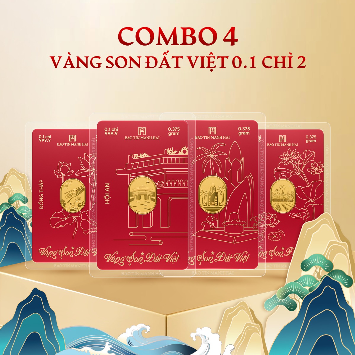 Combo 4 Vàng Son Đất Việt 0.1 chỉ - 2