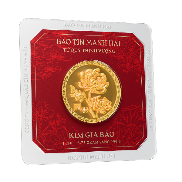 Cúc tròn, loại 1 chỉ - 24K (999.9)