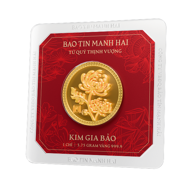 Cúc tròn, loại 1 chỉ - 24K (999.9)
