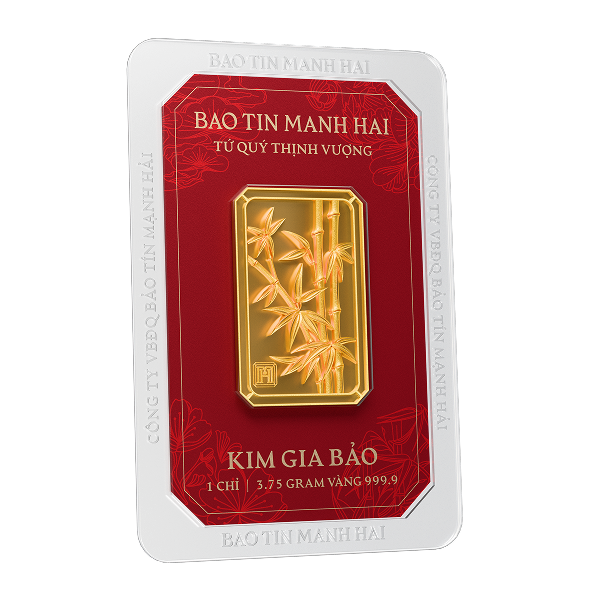 Trúc chữ nhật, loại 1 chỉ - 24K (999.9)