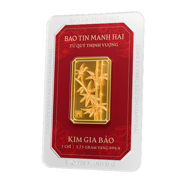 Trúc chữ nhật, loại 1 chỉ - 24K (999.9)