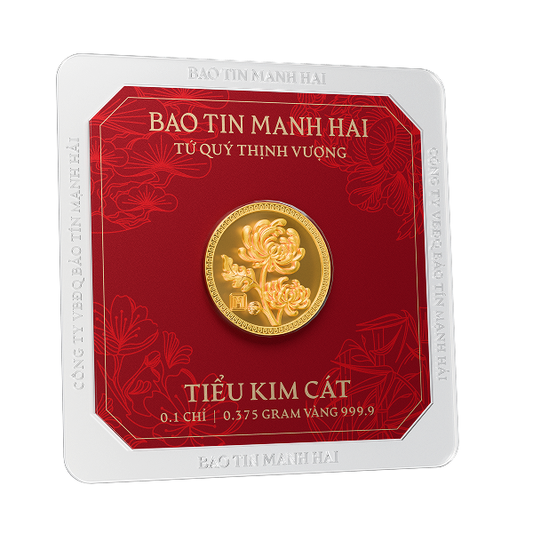 Cúc tròn, loại 0.1 chỉ - 24K (999.9)