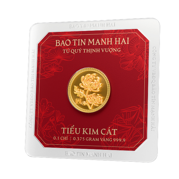 Cúc tròn, loại 0.1 chỉ - 24K (999.9)