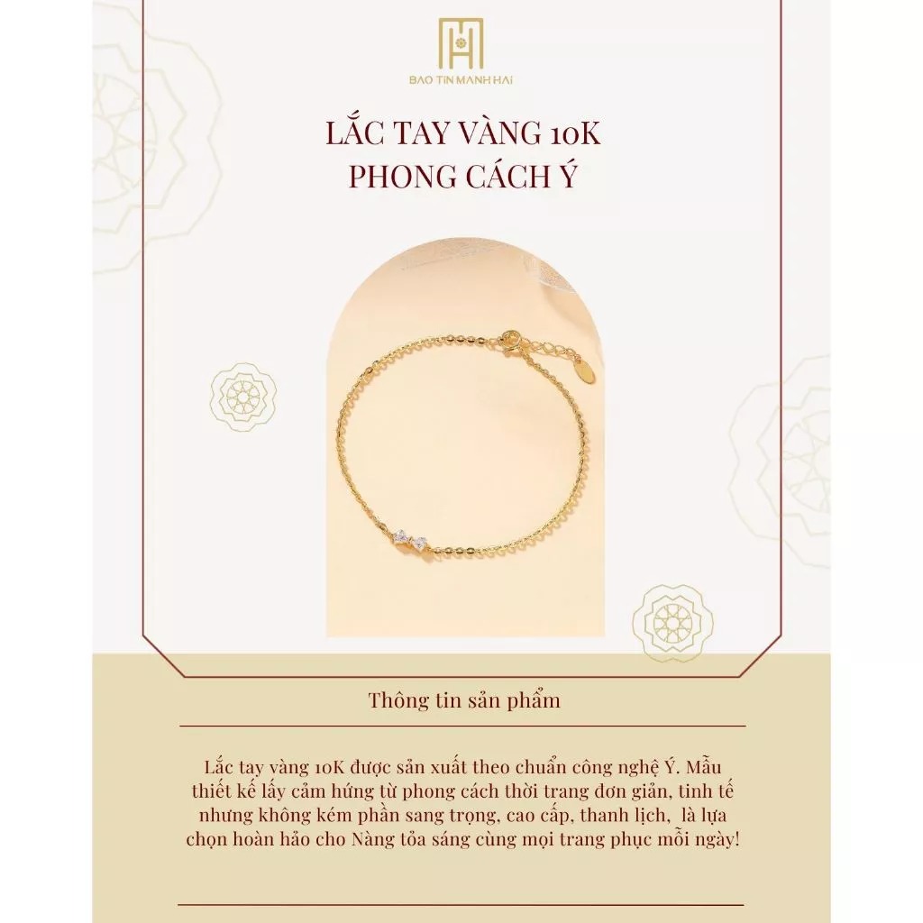 Lắc vàng 10K PYLTV10KDH-604002