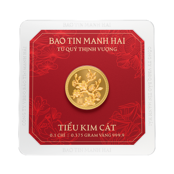 Combo 4 Tiểu Kim Cát Tứ Quý tròn 0.1 chỉ BẤT KỲ