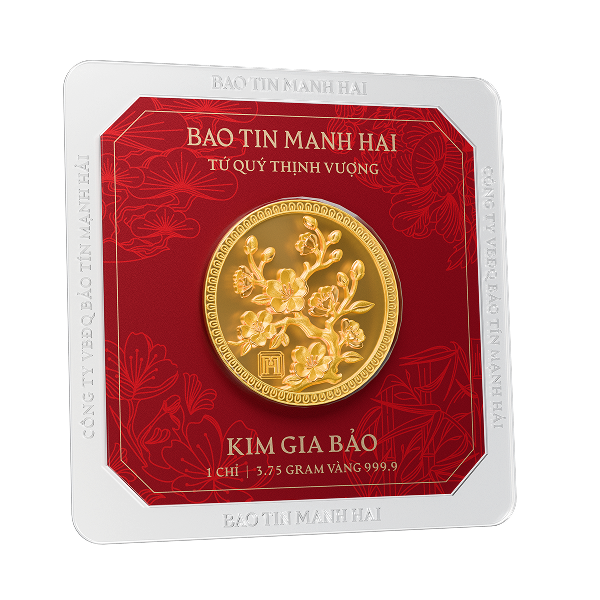 Mai tròn, loại 1 chỉ - 24K (999.9)