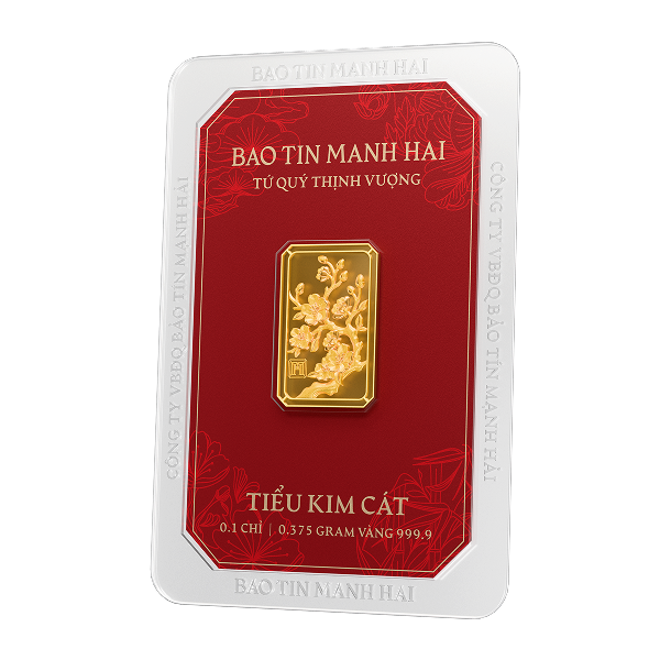 Mai chữ nhật, loại 0.1 chỉ - 24K (999.9)