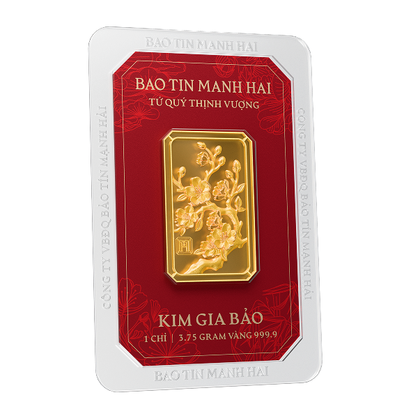 Mai chữ nhật, loại 1 chỉ - 24K (999.9)