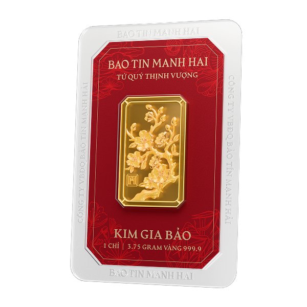 Mai chữ nhật, loại 1 chỉ - 24K (999.9)