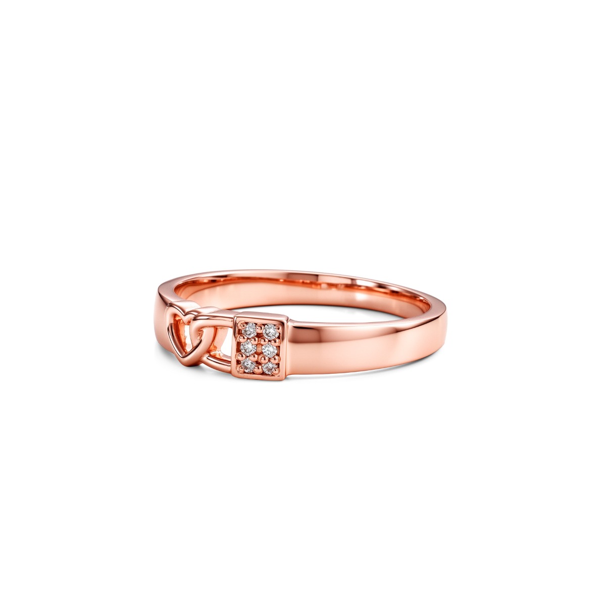 Nhẫn cưới kim cương vàng 14K NCCKV14KCN-509011-064