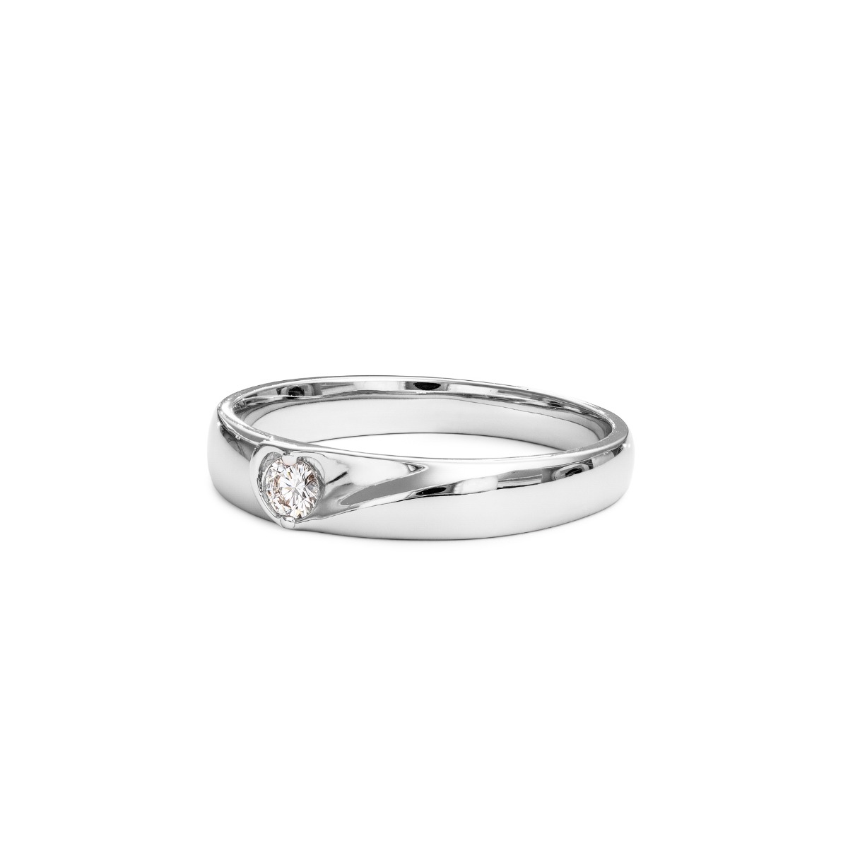 Nhẫn cưới kim cương vàng 14K NCCKV14KCN-510004-060