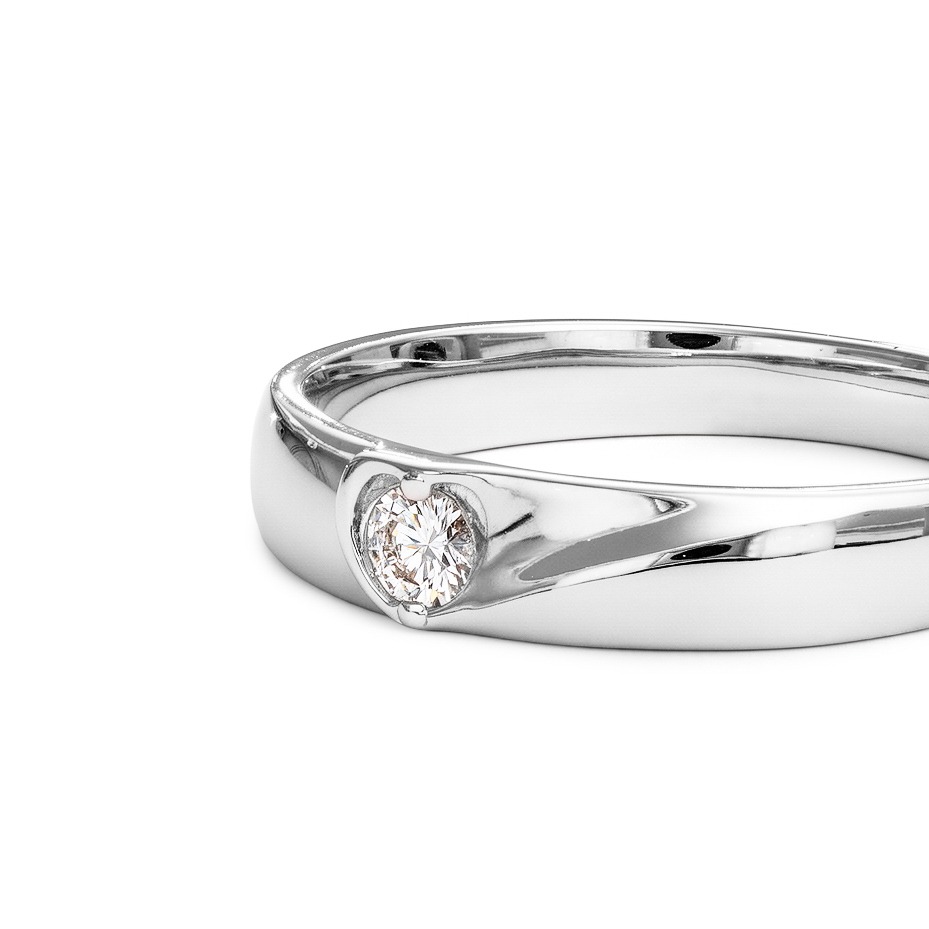 Nhẫn cưới kim cương vàng 14K NCCKV14KCN-510004-060