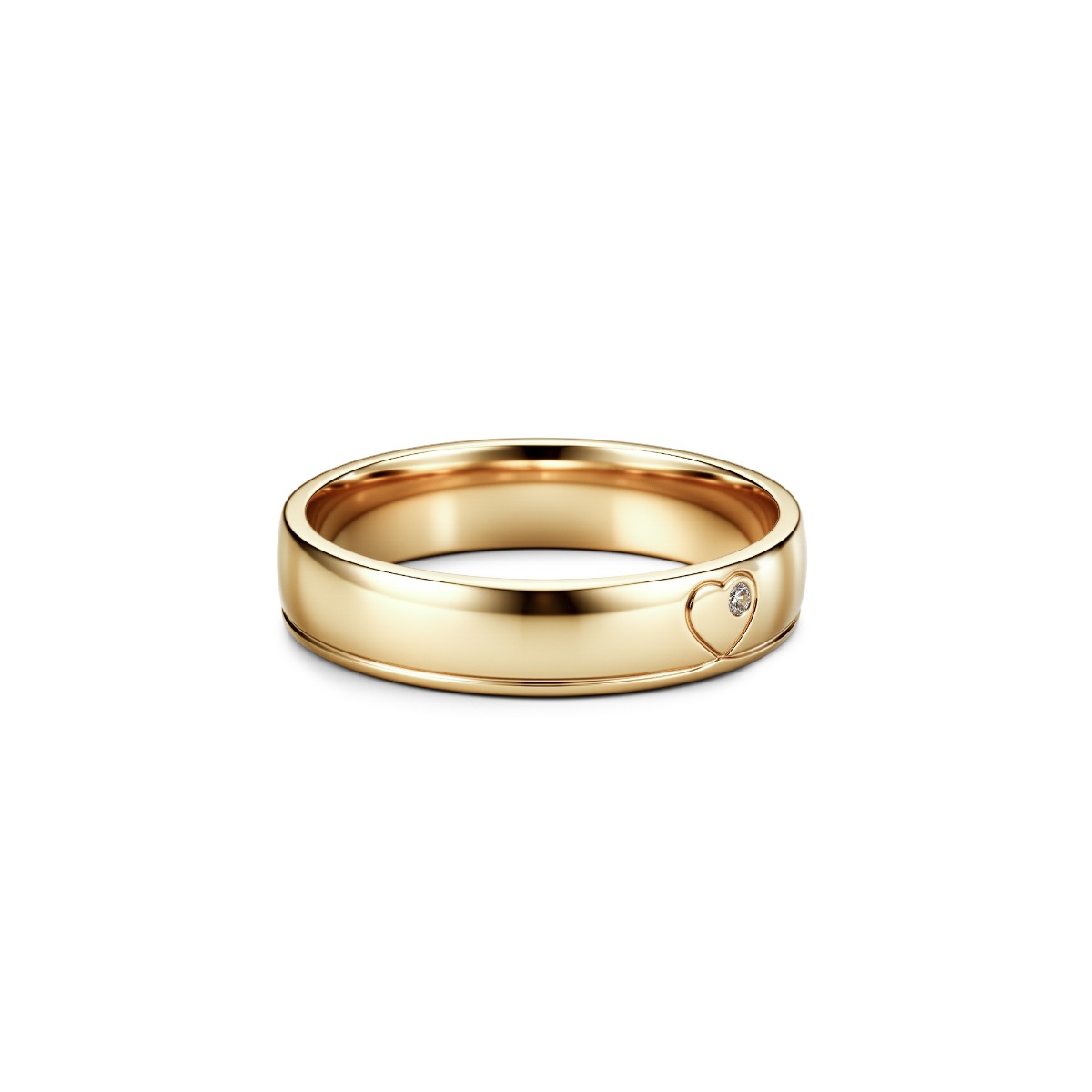 Nhẫn cưới kim cương vàng 14K NCCKV14KCN-512021-034