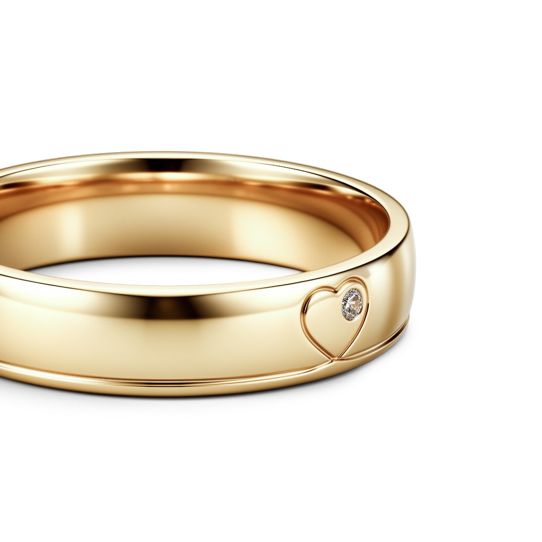 Nhẫn cưới kim cương vàng 14K NCCKV14KCN-512021-034