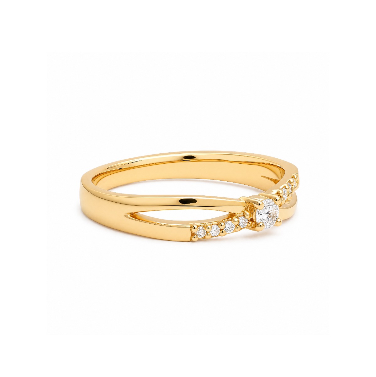 Nhẫn cưới kim cương vàng 14K NCCKV14KCN-512023-034