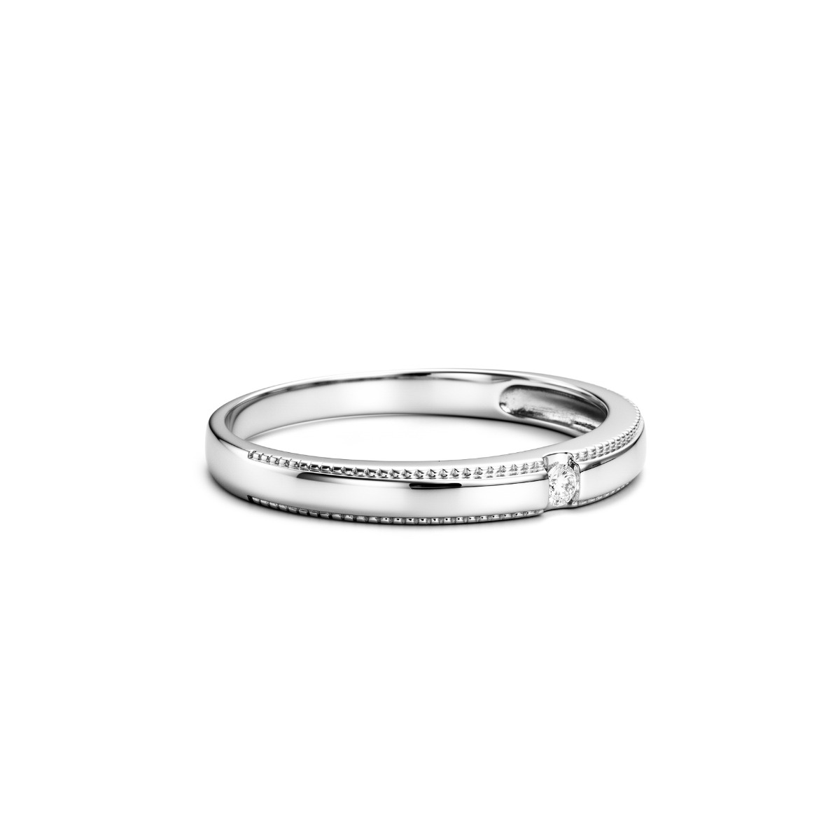 Nhẫn cưới kim cương vàng 18K NCCKV18KCN-509005-040
