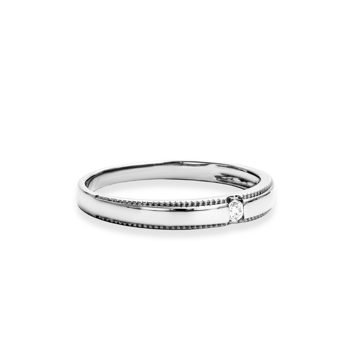 Nhẫn cưới kim cương vàng 18K NCCKV18KCN-509005-045
