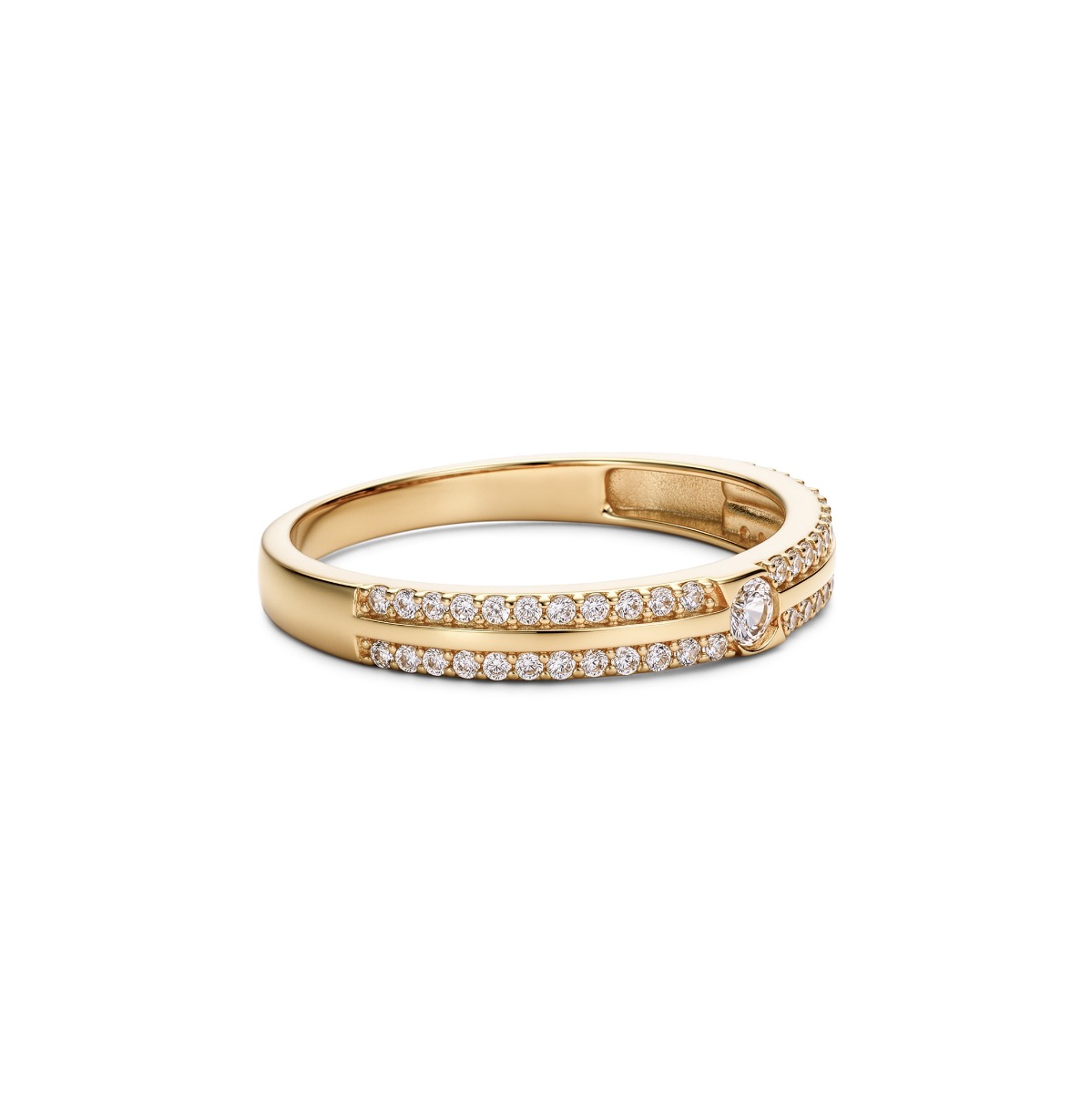 Nhẫn cưới công nghệ vàng 14K NCCNV14CZH-503005-020