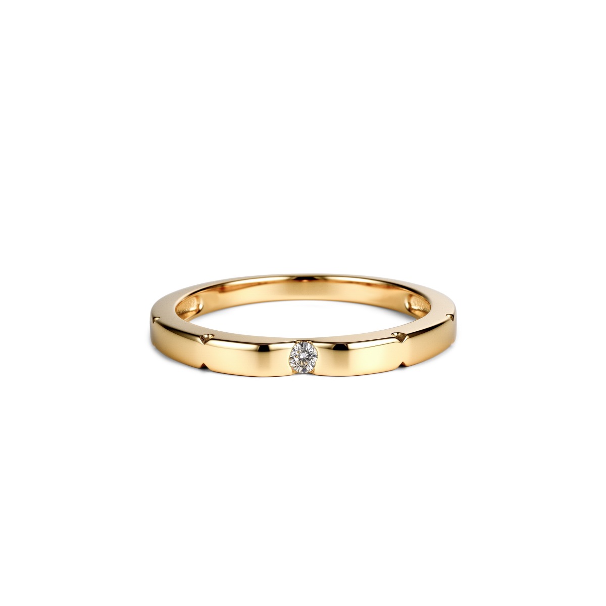 Nhẫn cưới công nghệ vàng 14K NCCNV14CZH-506001-072