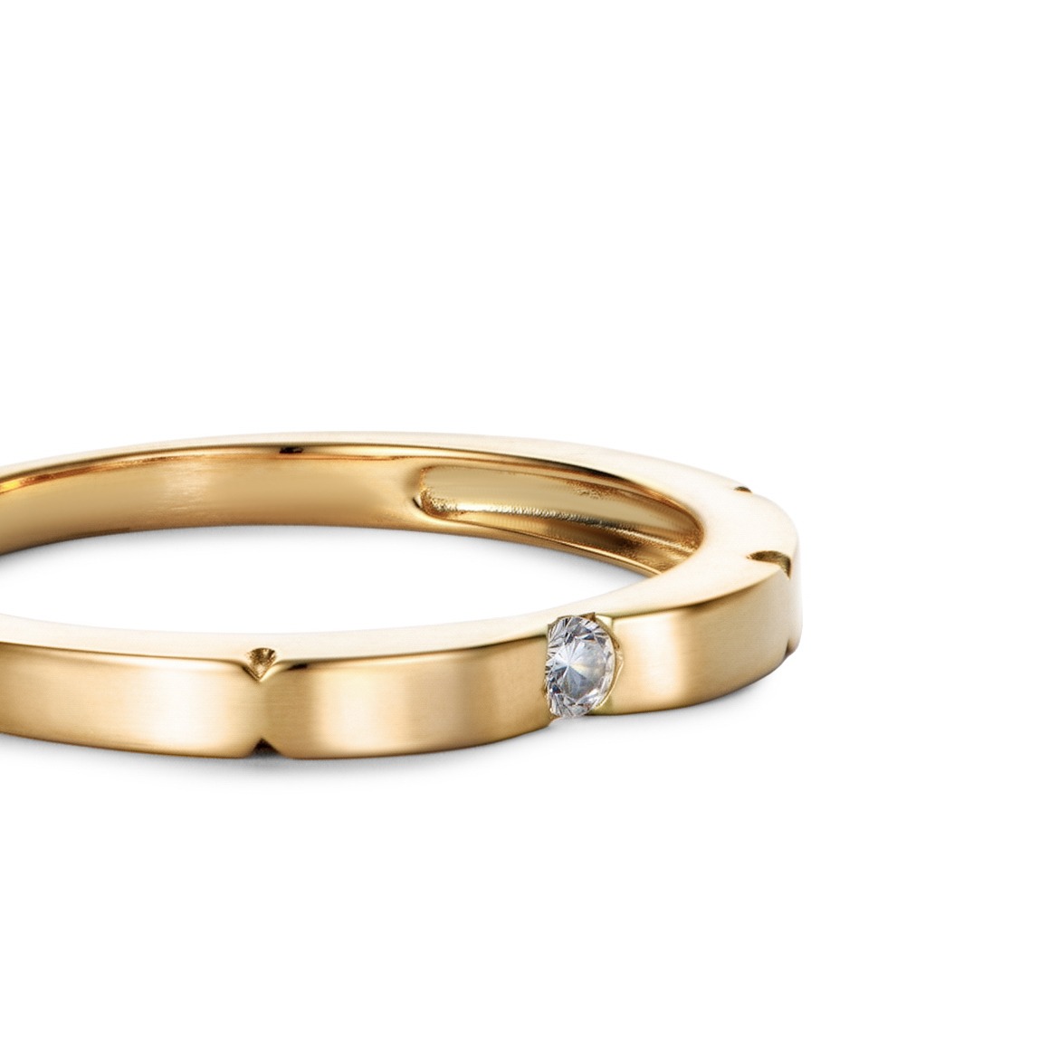 Nhẫn cưới công nghệ vàng 14K NCCNV14CZH-506001-072