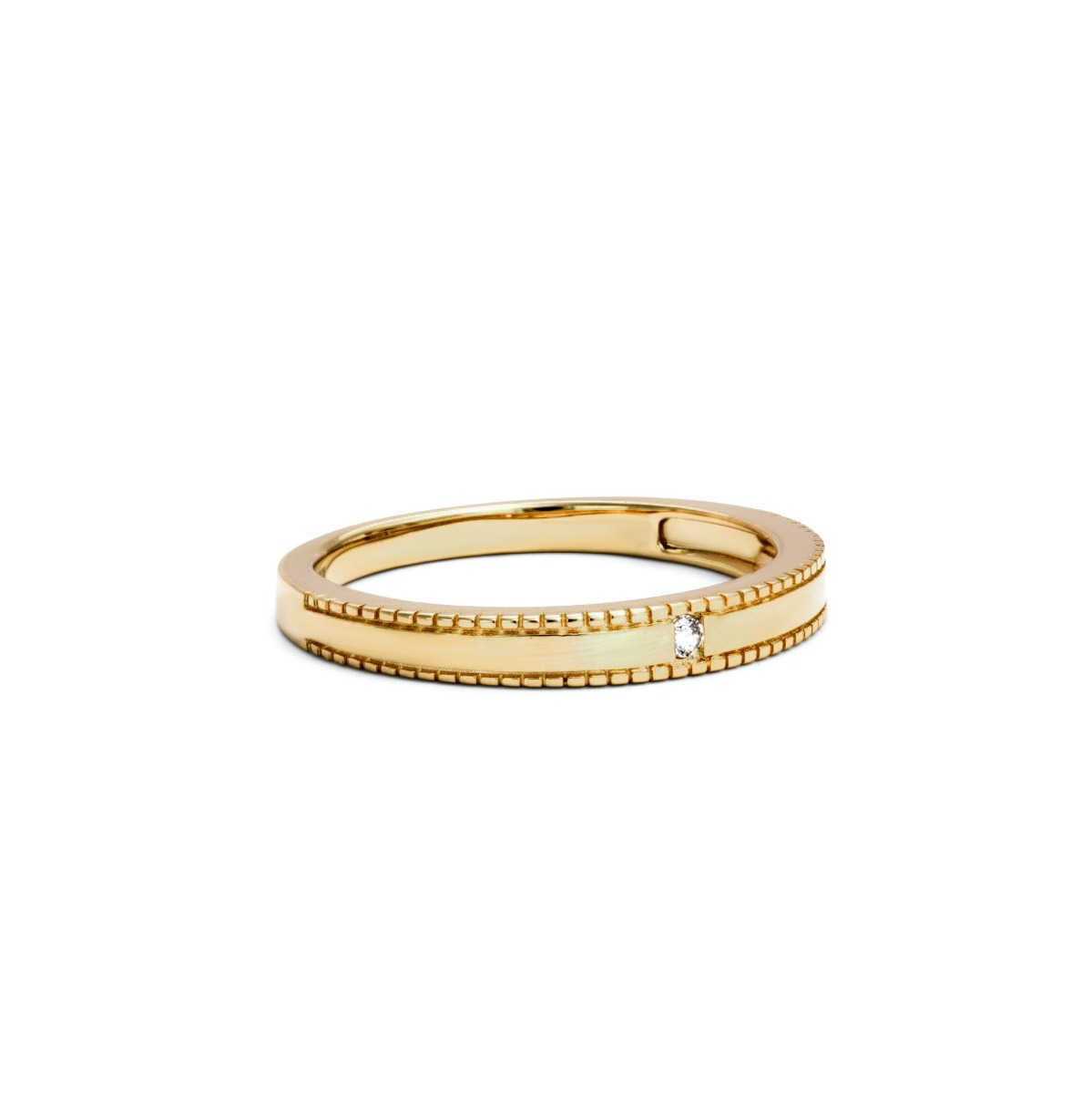 Nhẫn cưới công nghệ vàng 14K NCCNV14CZH-603003-003