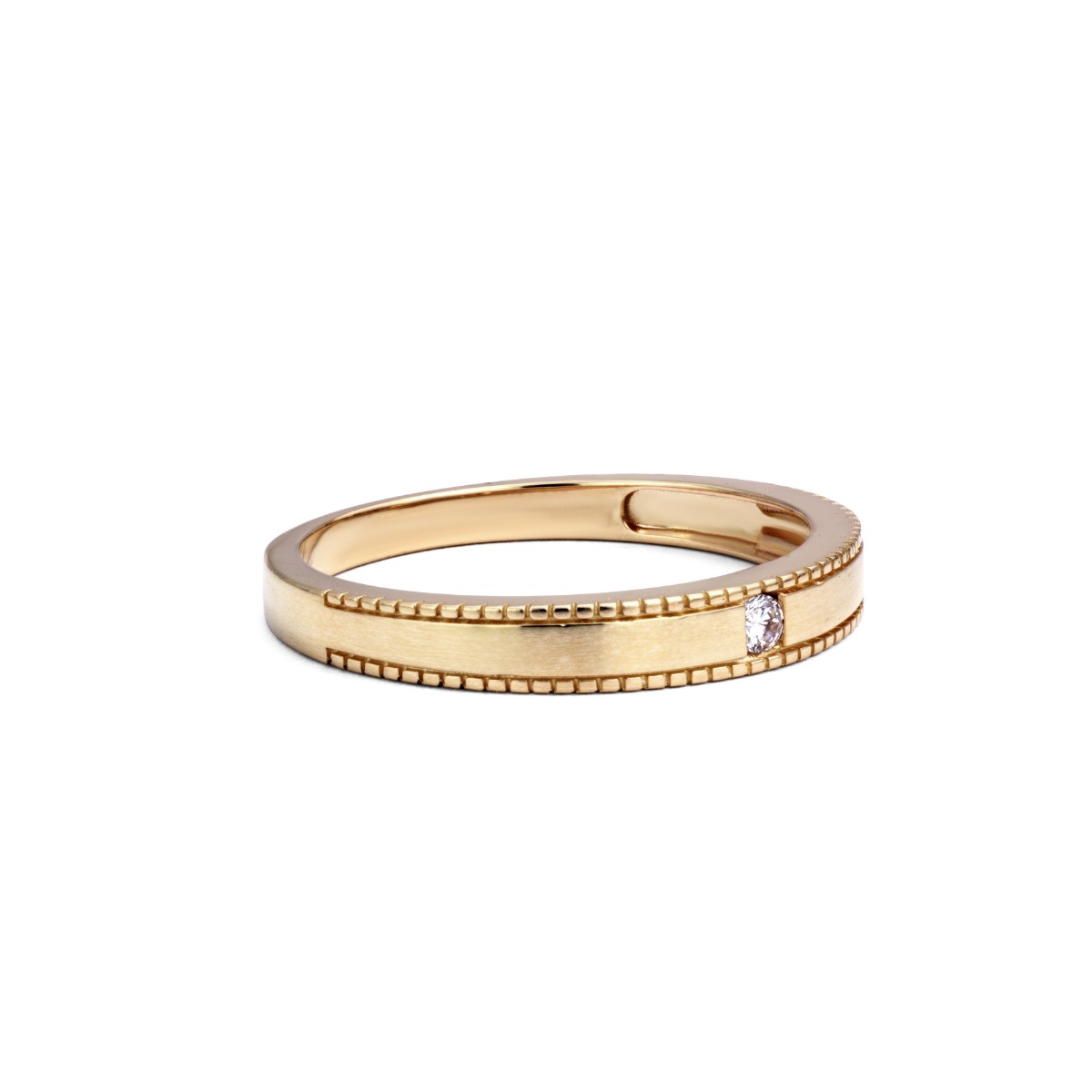 Nhẫn cưới công nghệ vàng 14K NCCNV14CZH-603003-030