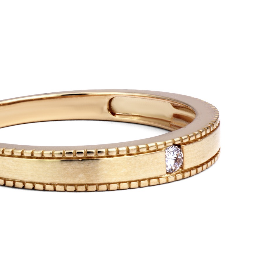 Nhẫn cưới công nghệ vàng 14K NCCNV14CZH-603003-030