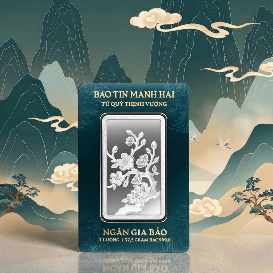 Ngân Gia Bảo Tứ Qúy - Mai 1 lượng