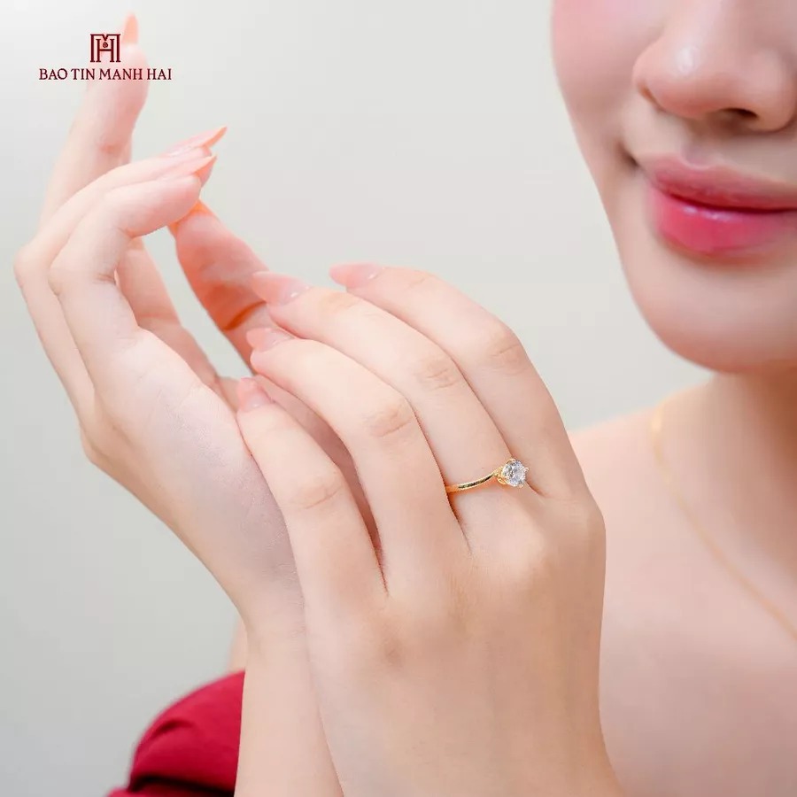 Nhẫn vàng 10K PYN1V10CZH-510058