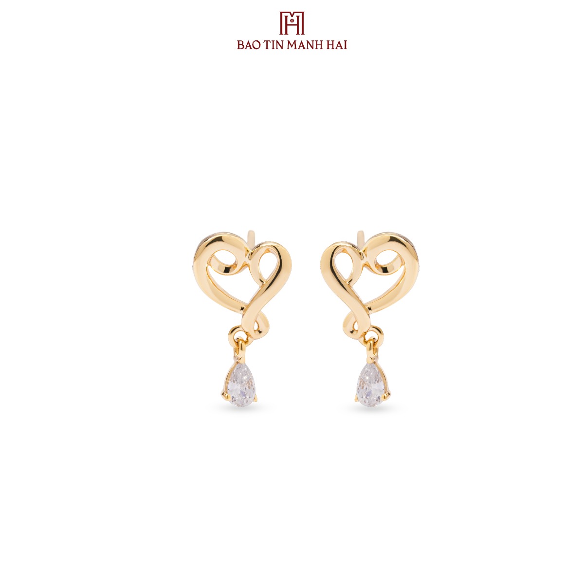 Bông tai vàng 10K PYBTV10CZH-602002-005