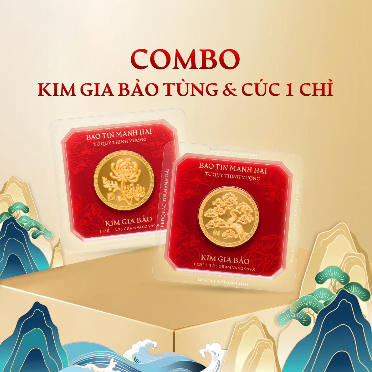 Combo Tùng & Cúc tròn 1 chỉ