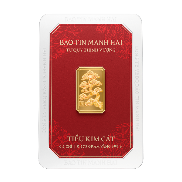 Combo 4 Tiểu Kim Cát Tứ Quý Tròn/Chữ nhật 0.1 chỉ BẤT KỲ