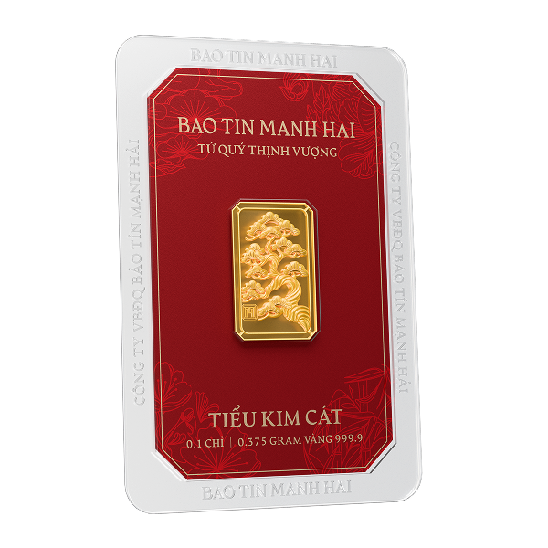 Tùng chữ nhật, loại 0.1 chỉ - 24K (999.9)