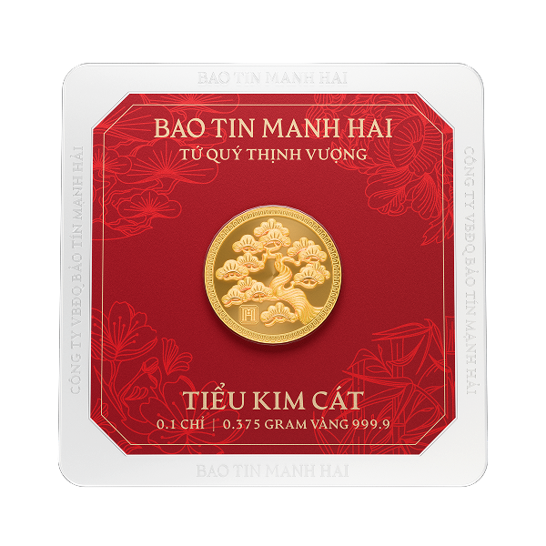 Combo 4 Tiểu Kim Cát Tứ Quý tròn 0.1 chỉ BẤT KỲ