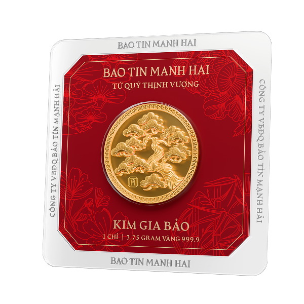 Tùng tròn, loại 1 chỉ - 24K (999.9)