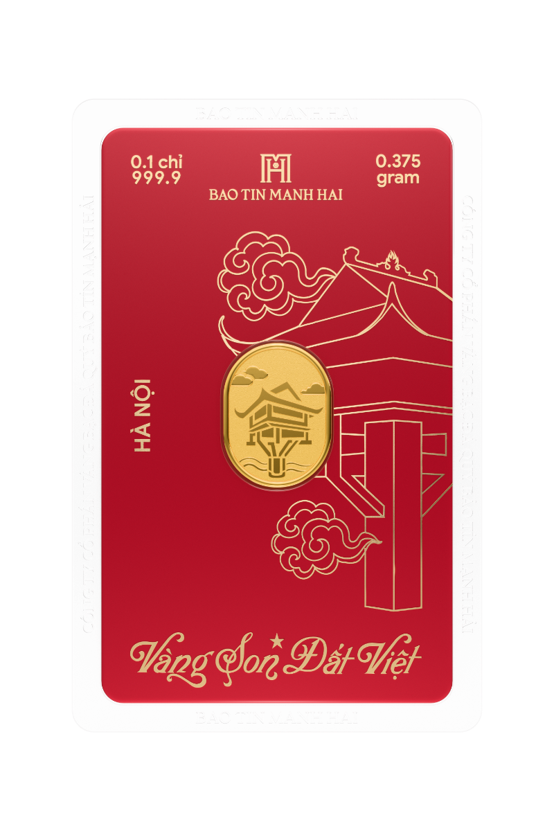 Vàng Son Đất Việt - Hà Nội, loại 0.1 chỉ - 24K (999.9)
