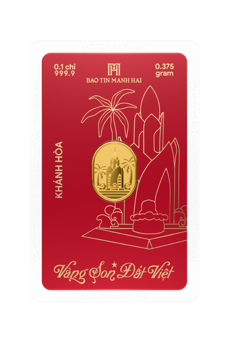 Vàng Son Đất Việt - Khánh Hòa, loại 0.1 chỉ - 24K (999.9)