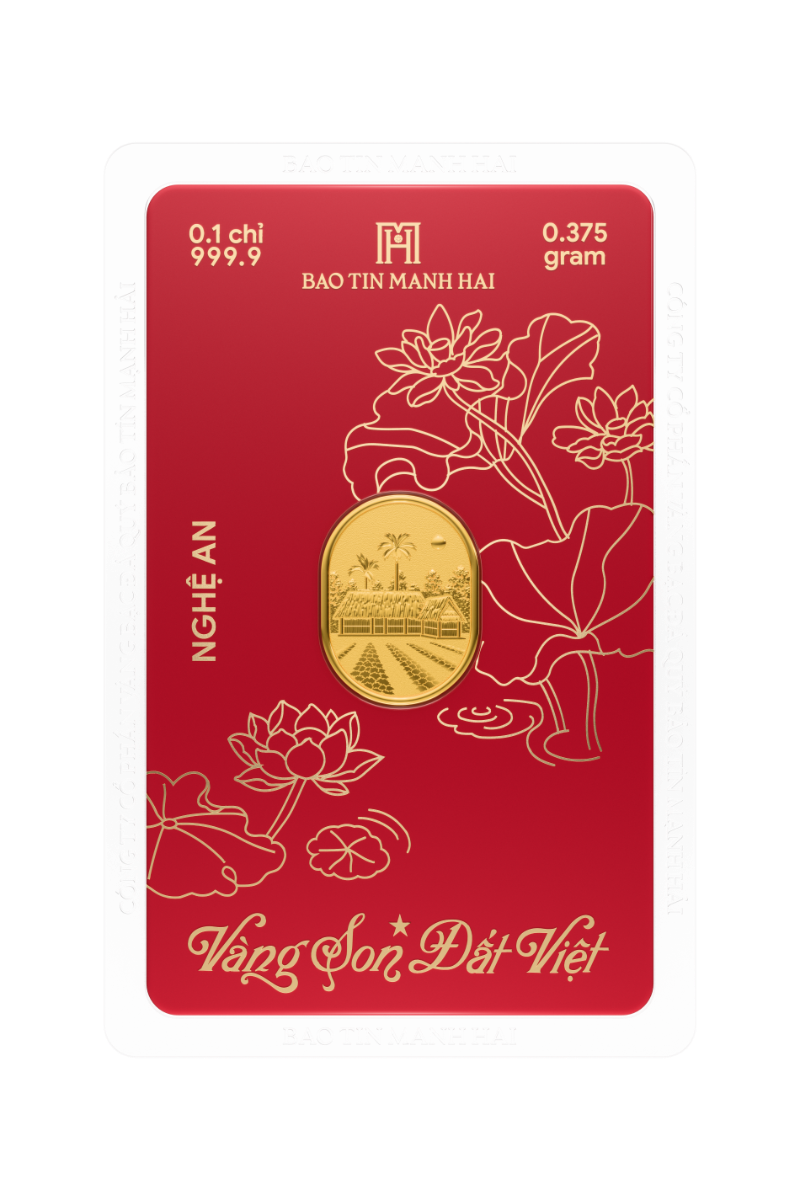 Vàng Son Đất Việt - Nghệ An, loại 0.1 chỉ - 24K (999.9)