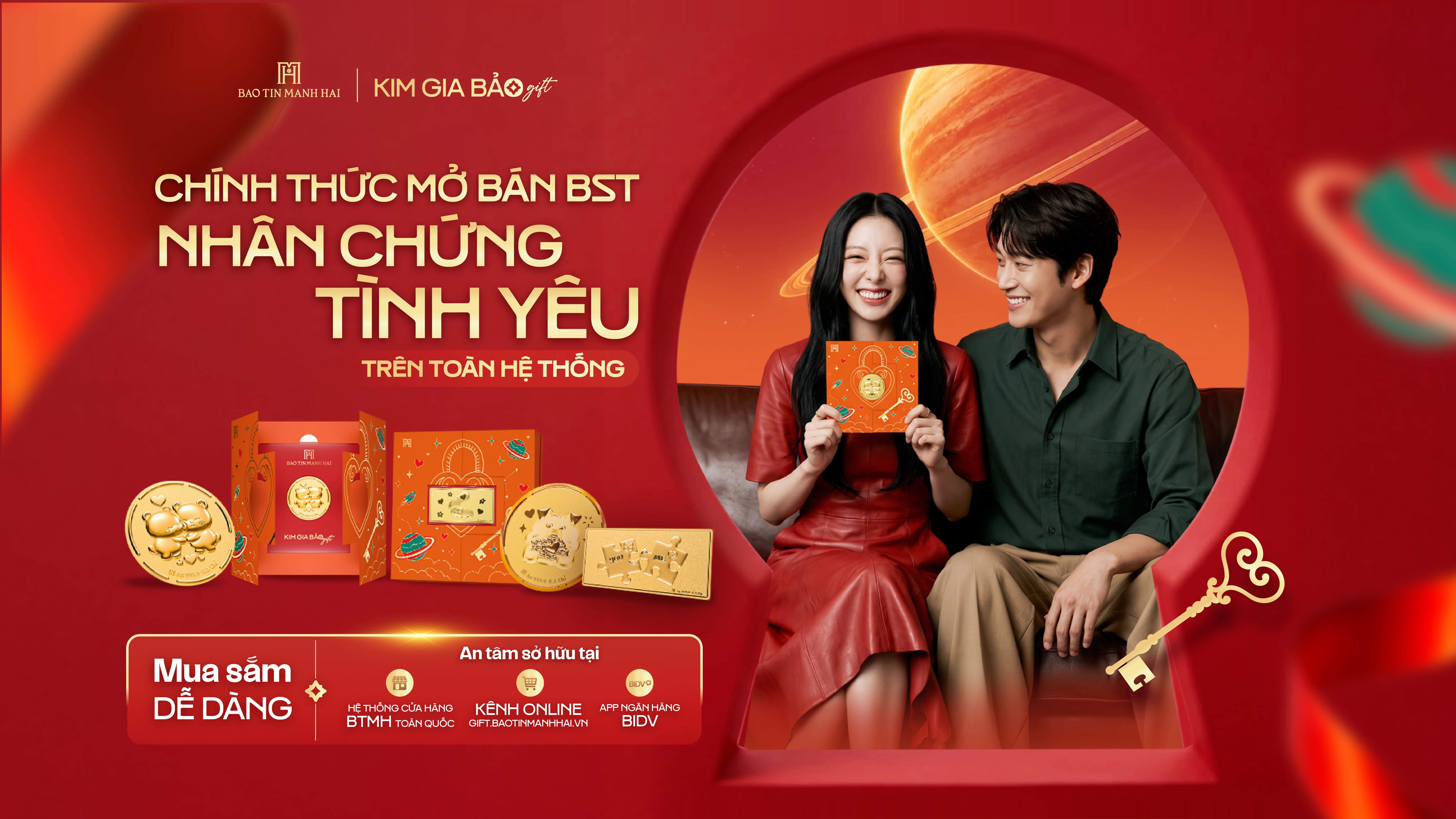 CHÍNH THỨC MỞ BÁN BST "NHÂN CHỨNG TÌNH YÊU": KHI QUÀ TẶNG VÀNG 24K THAY LỜI HẸN ƯỚC ĐÔI LỨA