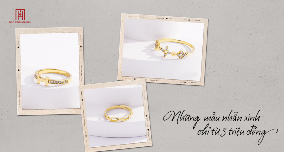 Nhẫn xinh chỉ từ 3 triệu đồng được yêu thích nhất tháng 7 tại Bảo Tín Mạnh Hải